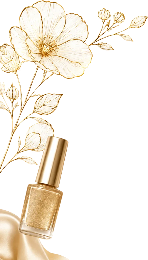 gold nail flower left